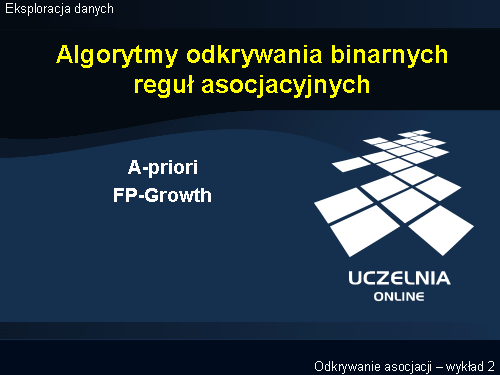 Algorytmy odkrywania binarnych reguł asocjacyjnych