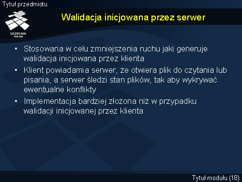 Walidacja inicjowana przez serwer