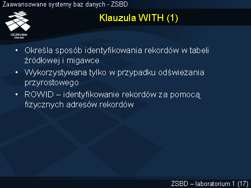 Klauzula WITH (1)