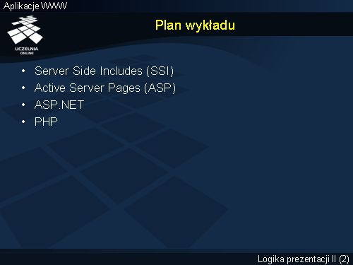 Plan wykładu