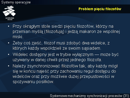 Problem pięciu filozofów