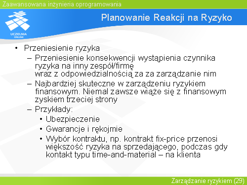 Planowanie Reakcji na Ryzyko(2)