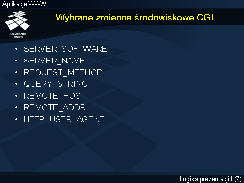 Wybrane zmienne środowiskowe CGI