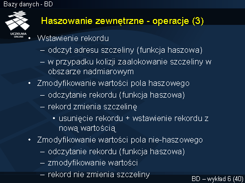 Haszowanie zewnętrzne - operacje (3)