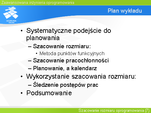 Plan wykładu