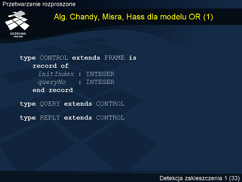 Algorytm Chandy, Misra, Hass dla modelu OR (1)