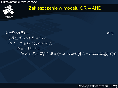 Zakleszczenie w modelu OR – AND