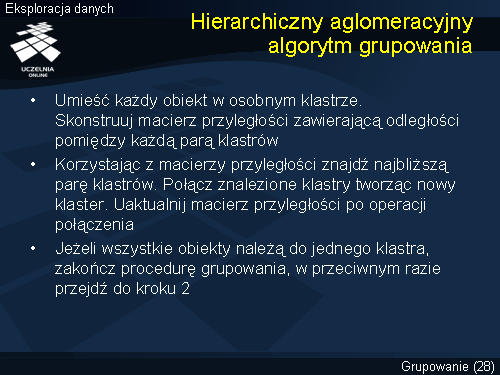 Hierarchiczny aglomeracyjny algorytm grupowania