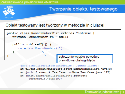Tworzenie obiektu testowanego(1)