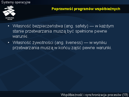 Poprawność programów współbieżnych