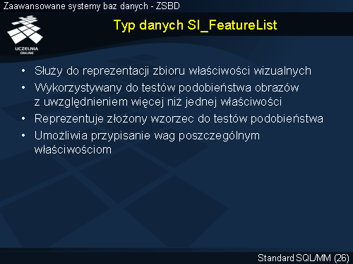 Typ danych SI_FeatureList