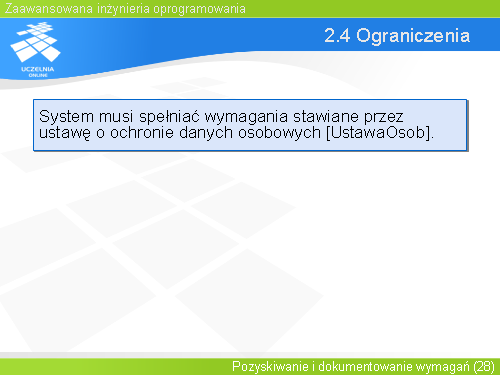 2.4 Ograniczenia