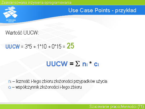 Use Case Points - przykład(13)