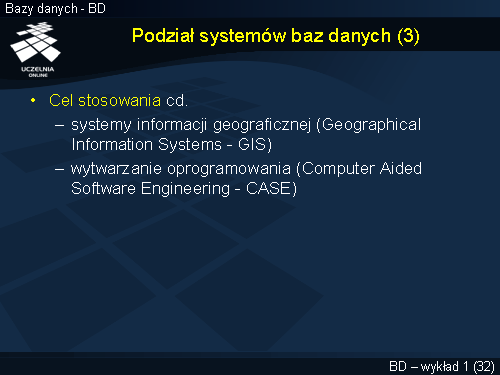 Podział systemów baz danych (3)