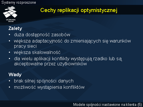 Cechy replikacji optymistycznej