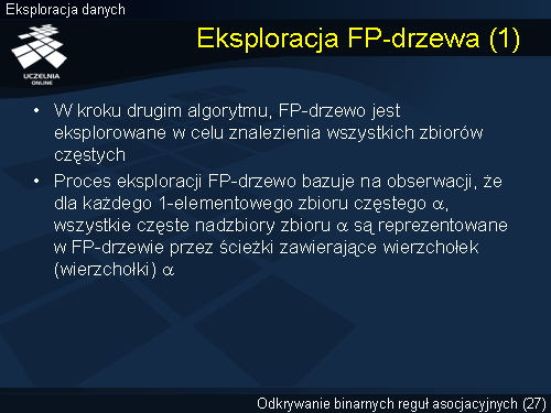 Eksploracja FP-drzewa (1)