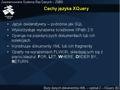 Cechy języka XQuery