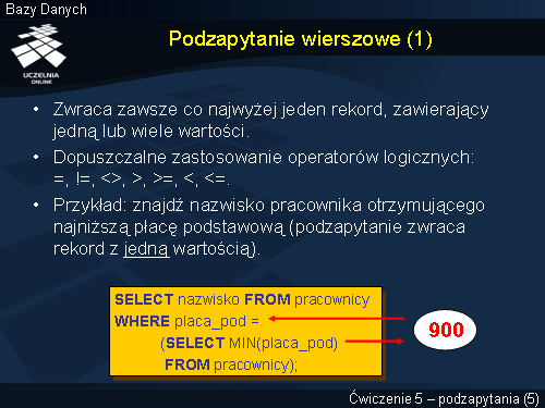 Podzapytanie wierszowe (1)