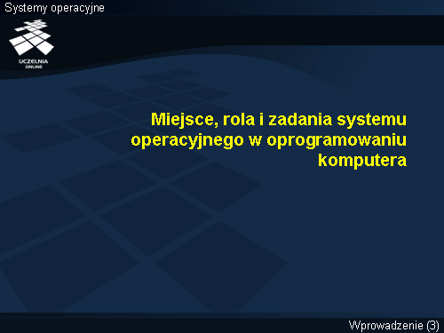 Miejsce, rola i zadania systemu operacyjnego w oprogramowaniu komputera