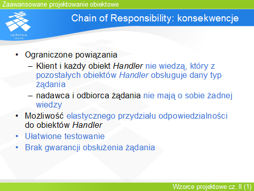 Chain of Responsibility: konsekwencje
