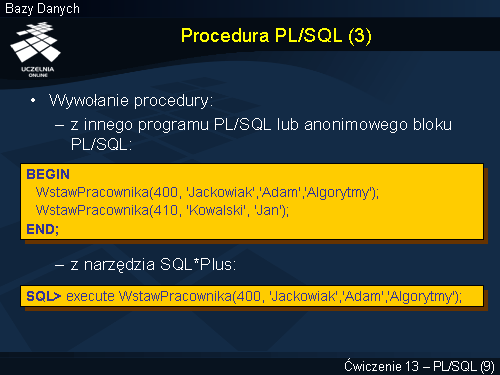 Procedura PL/SQL (3)