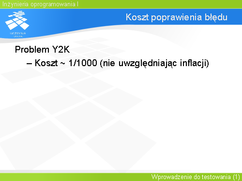 Koszt poprawienia błędu