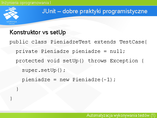 JUnit – dobre praktyki programistyczne(2)