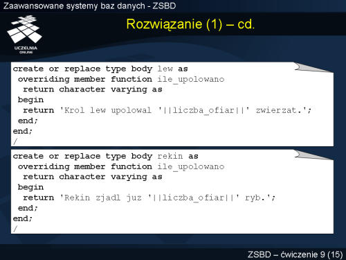 Rozwiązanie (1) – cd.