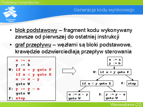 Generacja kodu wynikowego(1)