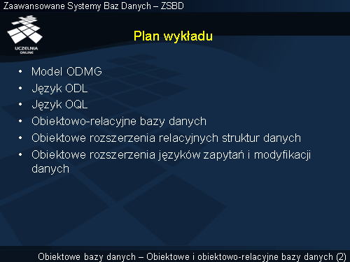 Plan wykładu