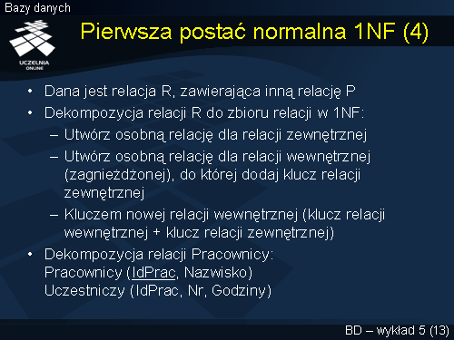 Pierwsza postać normalna 1NF (4)