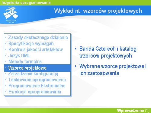 Wykład nt. wzorców projektowych