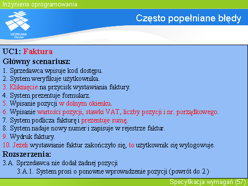 Często popełniane błędy(1)