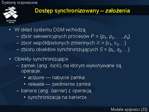 Dostęp synchronizowany – założenia