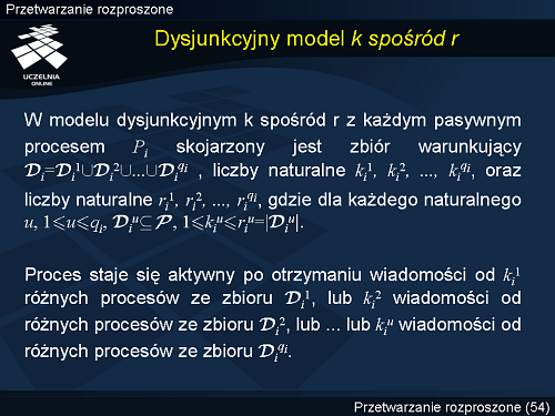 Dysjunkcyjny model k spośród r