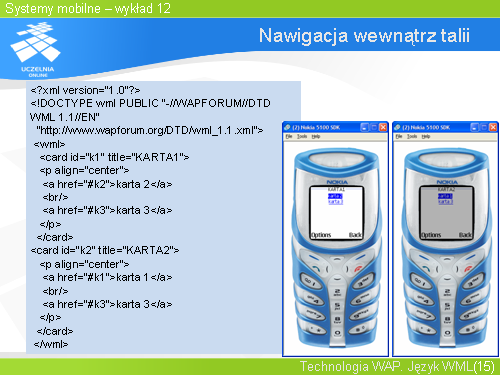 Nawigacja wewnatrz talii