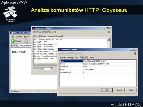 Analiza komunikatów HTTP: Odysseus