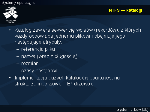 NTFS — katalogi