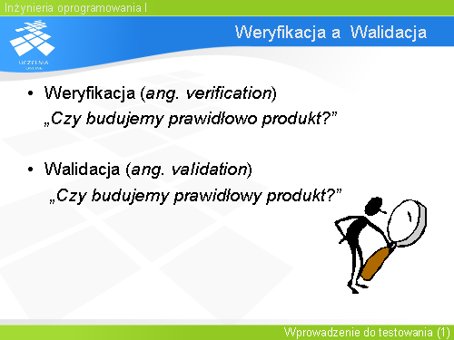 Weryfikacja a Walidacja