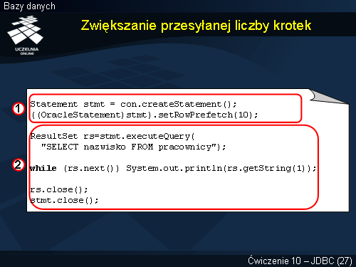 Zwiększanie przesyłanej liczby krotek