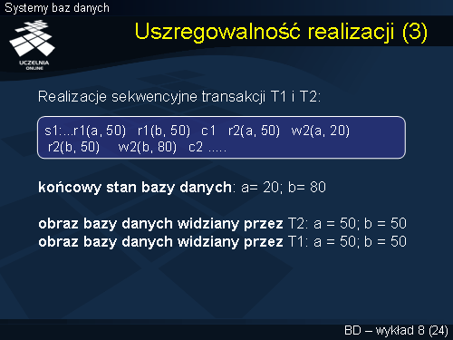 Uszregowalność realizacji (3)