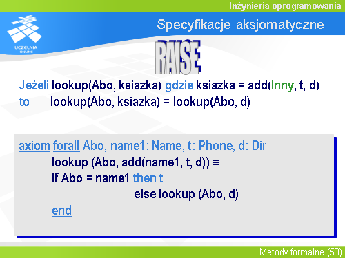 Specyfikacje aksjomatyczne(13)