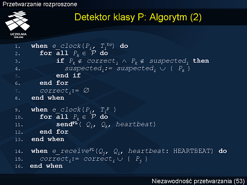 Detektor klasy P: Algorytm (2)