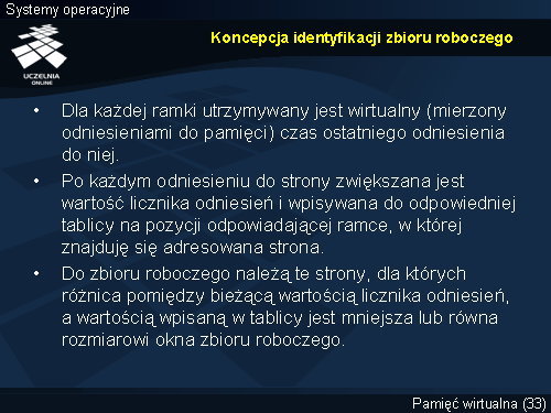 Koncepcja identyfikacji zbioru roboczego