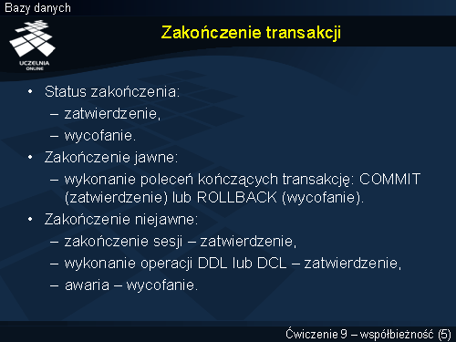 Zakończenie transakcji