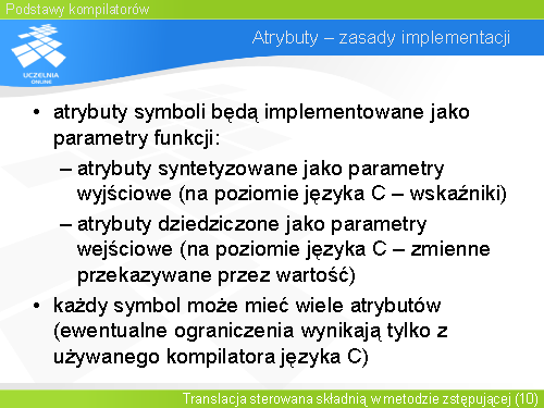 Atrybuty – zasady implementacji