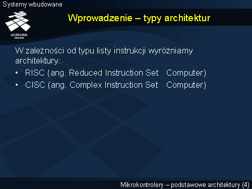 Wprowadzenie – typy architektur