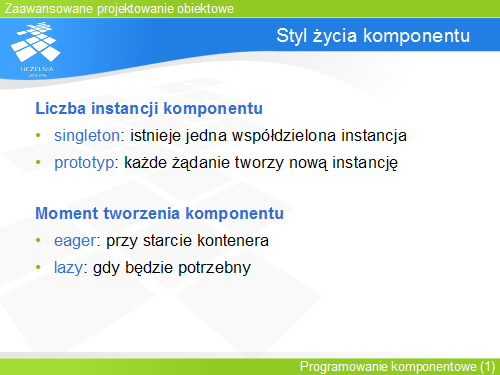 Styl życia komponentu