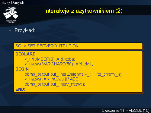 Interakcja z użytkownikiem (2)