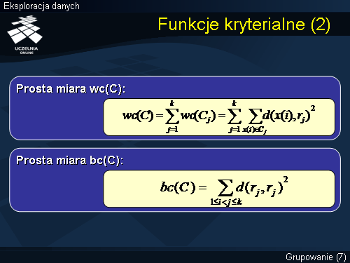 Funkcje kryterialne (2)